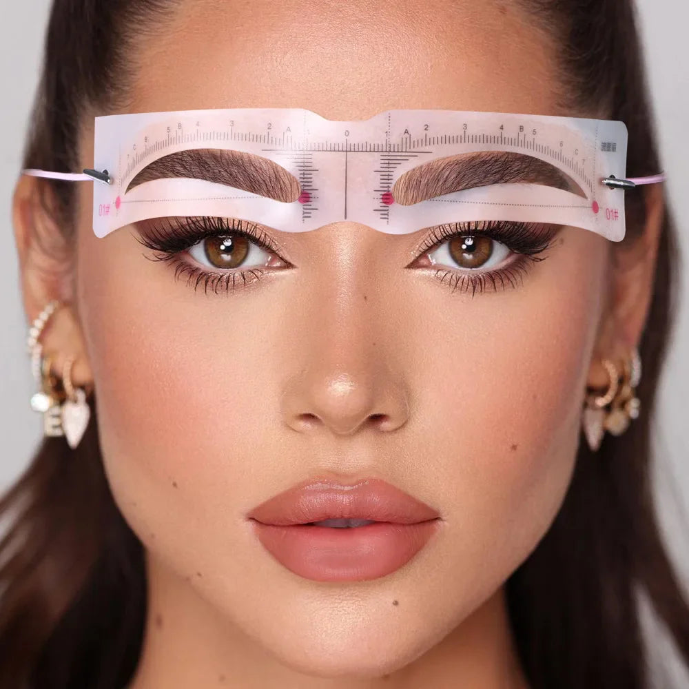 Reusable Eyebrow Stencil Set Soft Ruler Brow Definer Eye Brow Drawing Guide Styling Shaping Grooming Template Card Makeup Tools Lootquake LLC