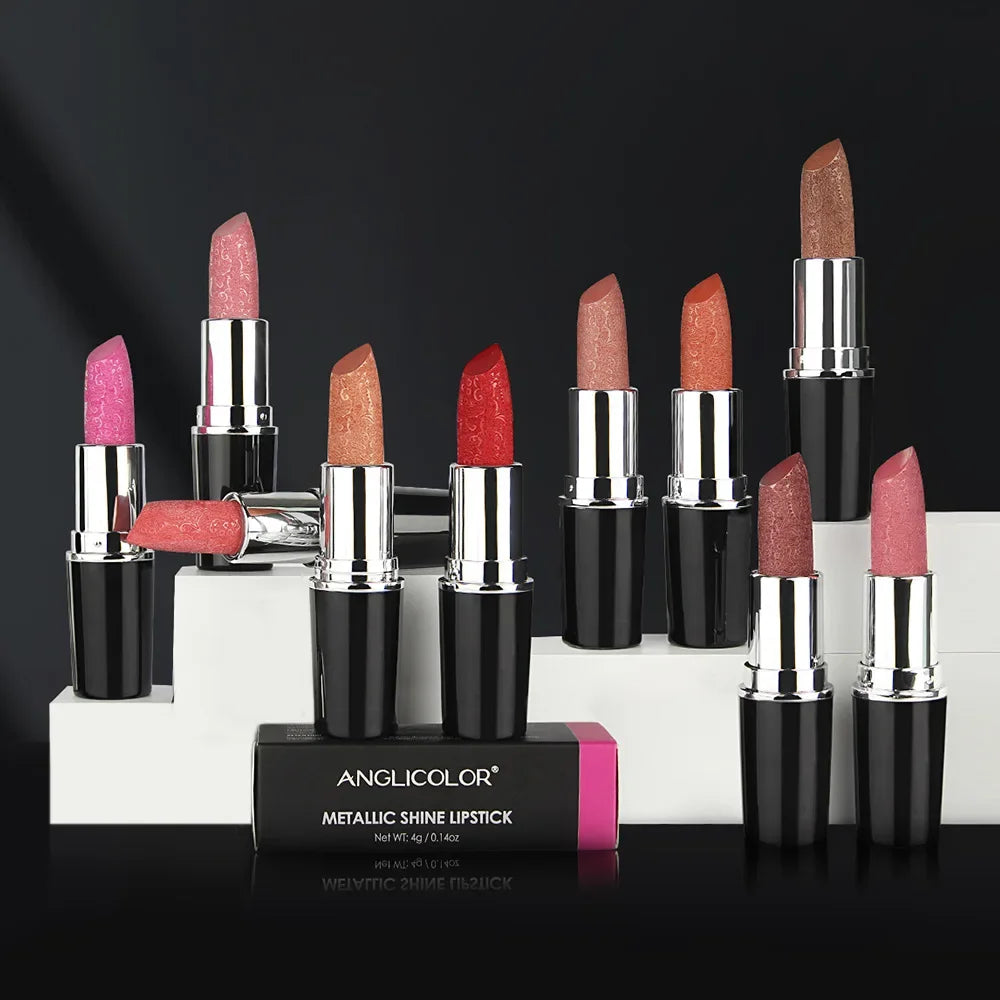 Fine Glitter Lipstick, Quicksand Gold Lipstick Non-sticky Non-fading Lipstick Pearlescent Long-lasting Silky Mermaid Lipstick Lootquake LLC