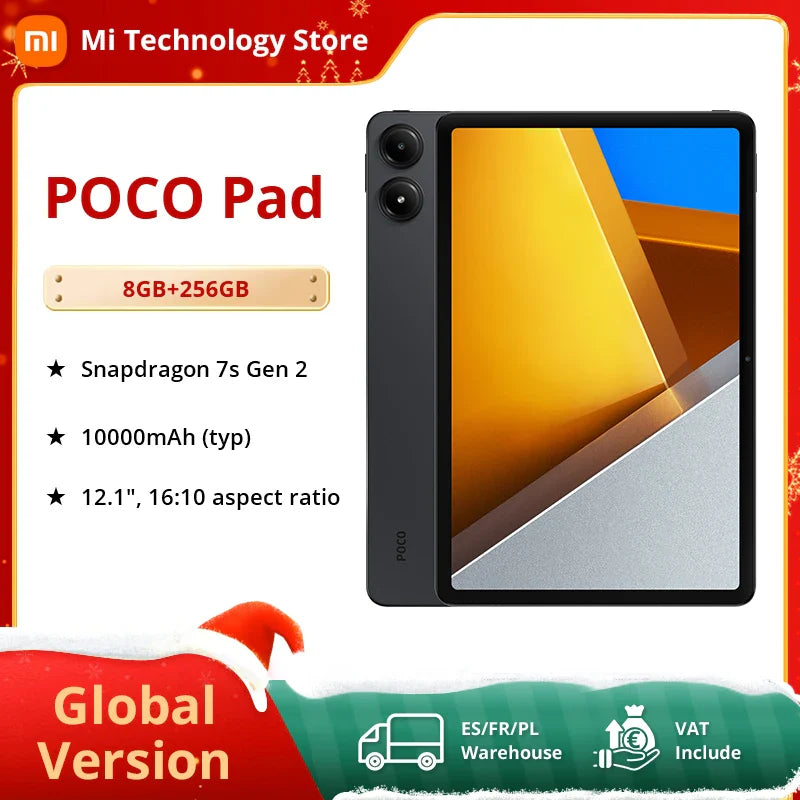 POCO Pad Global Version 12.1'' 120Hz 2.5K Display Snapdragon 7s Gen 2 Octa core Processor 33W 10000mAh Battery Quad speakers Lootquake LLC