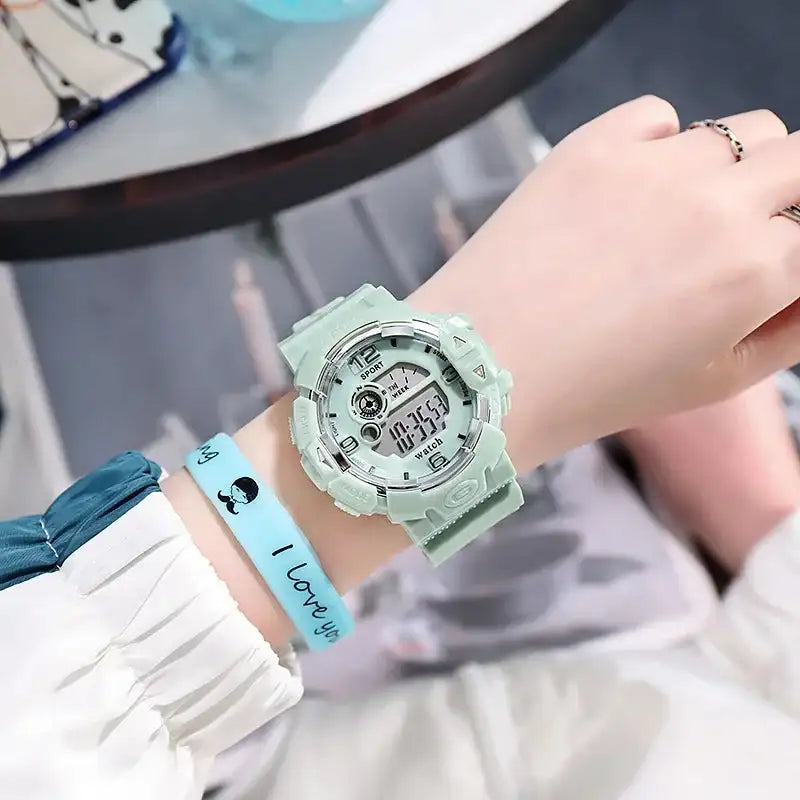 New Minimalist Student Sports Waterproof Electronic Watch Children Luminous Multifunctional Electronic Watches for Women and Men