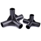 8/12/16/19mm Black PVC Pipe Fittings 4-way Connector Tent Wardrobe Fixed Fittings Plants Support Joint, DIY Shelf Tube Fittings