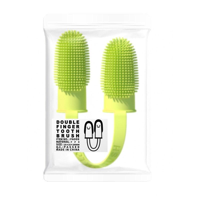 Dog Super Soft Pet Finger Toothbrush Teeth Cleaning Bad Breath Care Nontoxic Silicone Tooth Brush Tool Dog Cat Cleaning Supplies Finger Dog Toothbrush Silicone Finger Brush for Dogs Cats Teeth Cleaning Stevvex