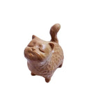 Cat Ornament Hand-carved Wooden Cat Statue Tiny Cute Cat Sculpture Miniature Creative Animal Figurine Desktop Lootquake LLC
