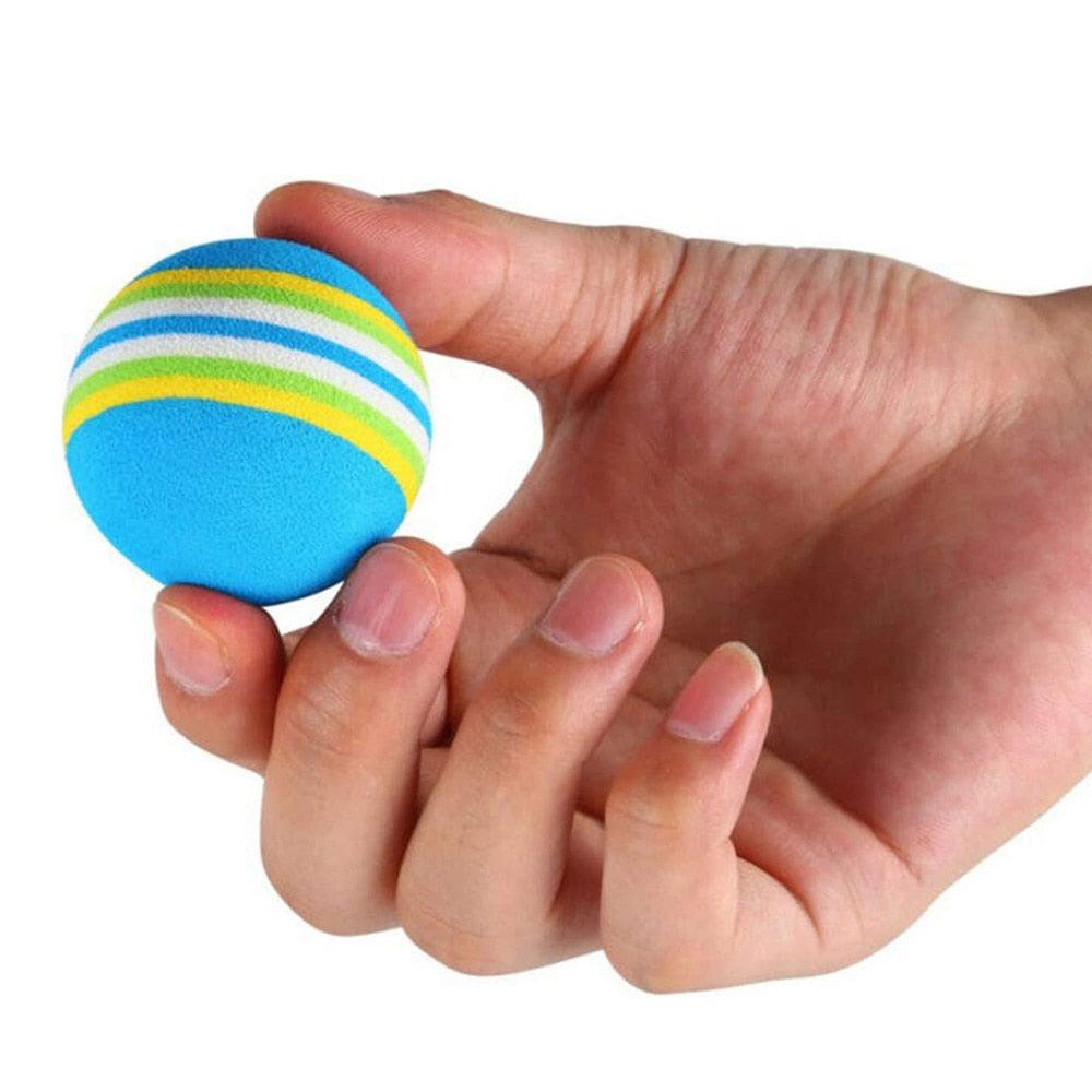 10pcs Cat Toy Balls Interactive for Indoor Cat Red Rainbow Soft Foam Puppies Toy Balls Activity Chase Quiet Play Sponge Ball  Toy Balls for Dog Puppies Kittens Stevvex