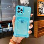 Luxury Wallet Card Pocket Holder Case for IPhone 13 14 Pro Max 12 Mini Minimal IPhone Design Case Slim Fit Thin Protective Soft Shock-Absorbing Wallet Case Stevvex