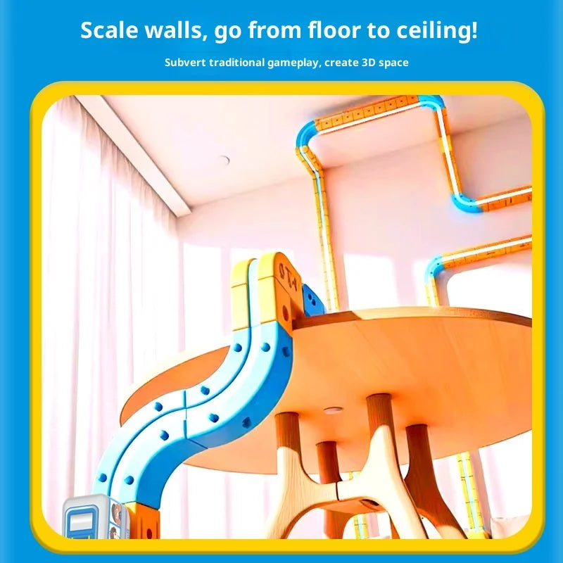 New Children'S Educational Electric Magnetic High-Speed Train Magic Track Cube Diy Magnetic Assembly Toy For Boys And Girls Pi-Mart