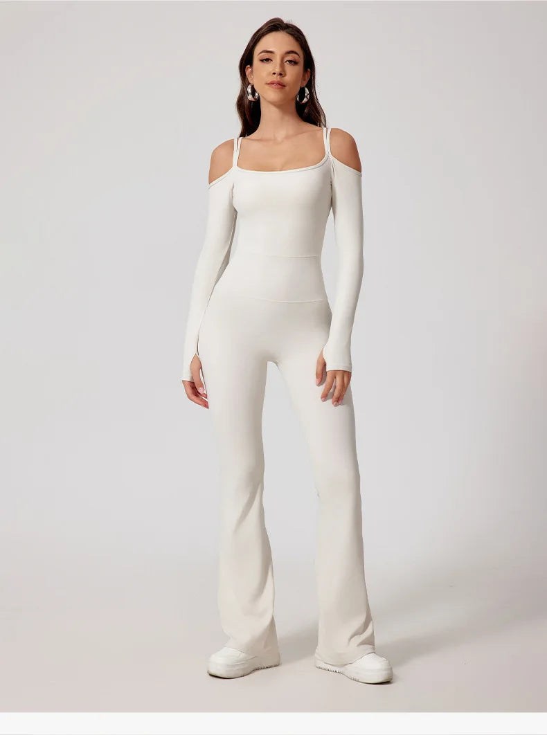 Yoga Jumpsuit Women's Sports Overalls Flared Trousers THRIXINE
