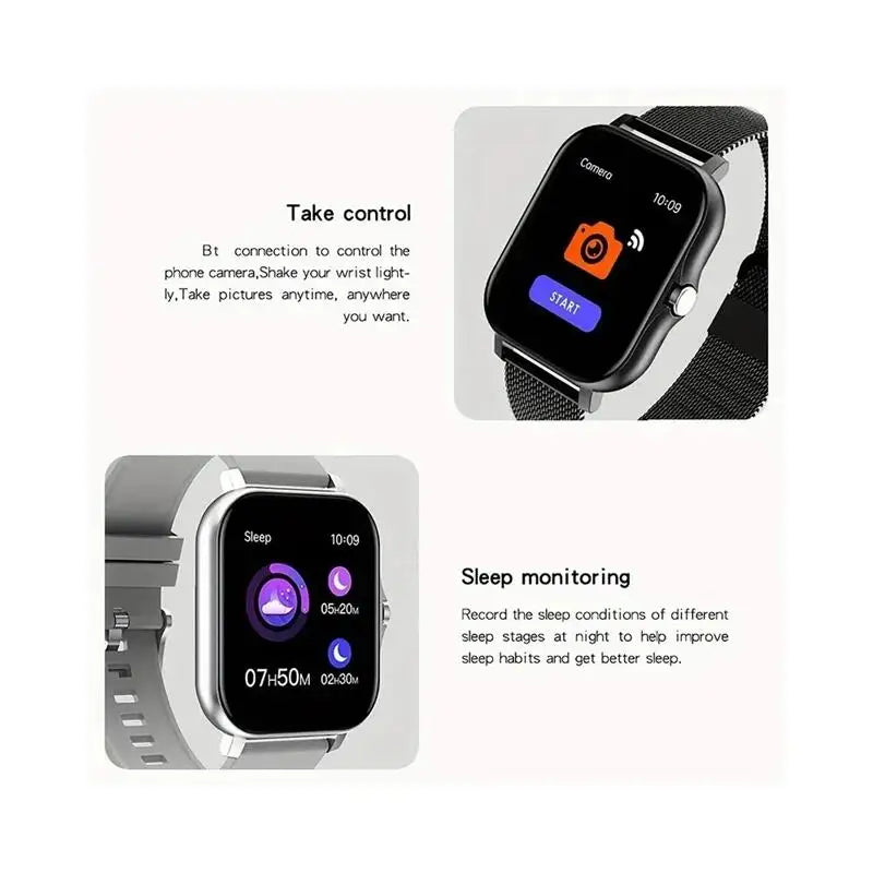 2024 Smart Watch Android Phone 1.44'' Inch Color Screen Bluetooth Call Blood Oxygen/Pressure Monitoring Smart Watch Women Men Lootquake LLC