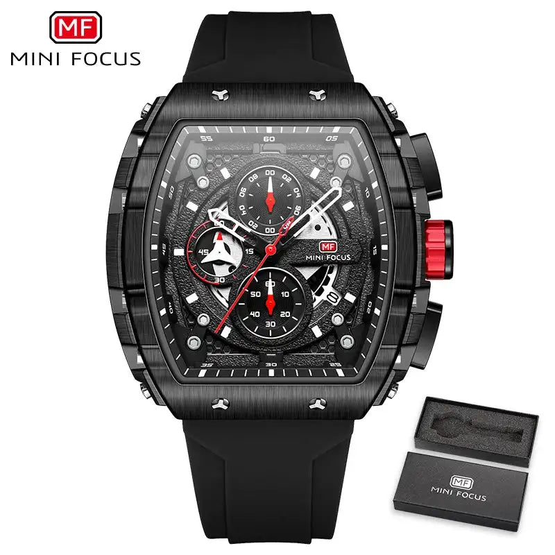 Sports Mens Watches Top Brand Luxury Waterproof Quartz Watch for Men Silicone Strap Fashion Wristwatches Relogio Masculino 0399G