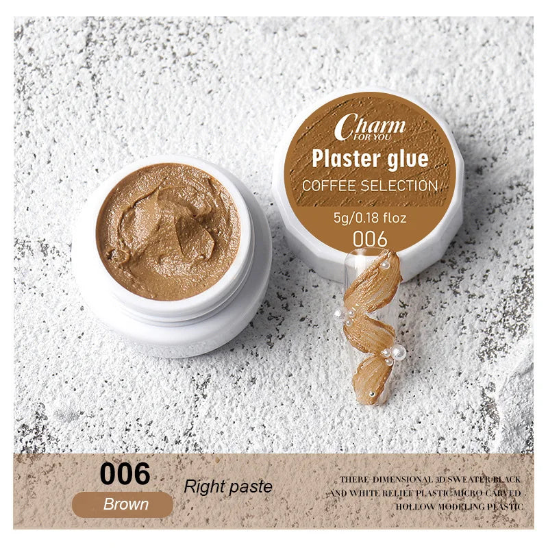 6 Colors Gel Nail Art Plaster Effect 3D Sand Texture No Need Top Coat Gel Polish UV Nail Polish Lacquer Varnish Lootquake LLC