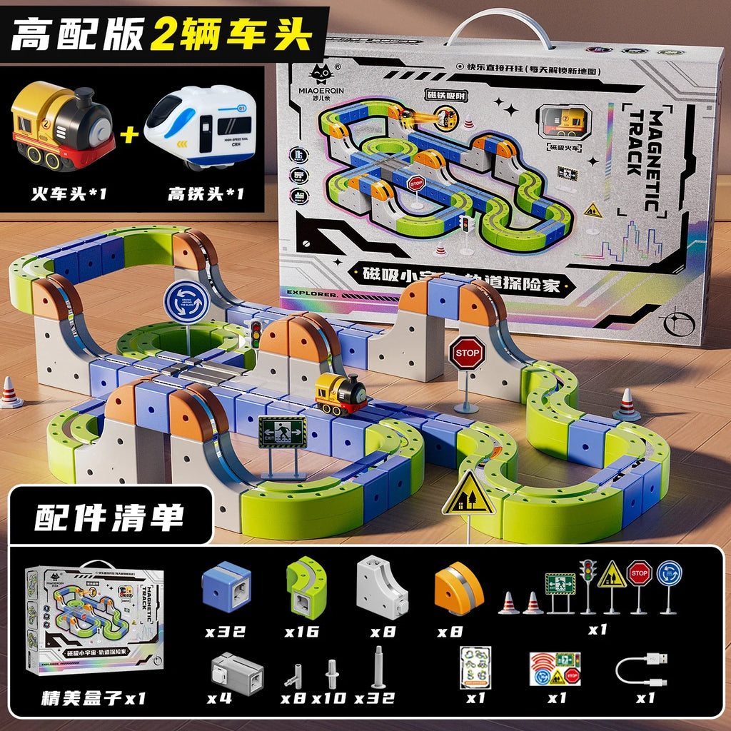 Magnetic Levitation Train Set for Kids, Montessori STEM Building Toy with Anti-Gravity Tracks, Educational Birthday Gift Pi-Mart