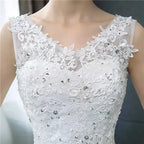 Plus Size Wedding Dress - V-Neck Sequined Ball Gown Customizable | Femstylo