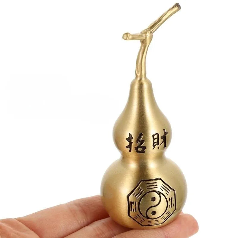 Gourd Craft Shui Feng Decor Statue Chinese Ornament Wealth Figurine Hu Lu Fengshui Desktop Lucky Sculpture Lootquake LLC
