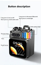 Smart Touch Screen Bluetooth Speaker Mini Portable Audio Player Wireless Handsfree Call MP3 Music Box Support TF Play APP Contro Lootquake LLC