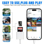 2 In 1 OTG Card Reader Type C Lightning to SD TF Memory Card Adapter For PC Laptop iPhone Multi Smart Cardreader No APP Requires
