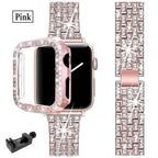 Apple Watch Bedazzled Stainless Steel Strap - Elegant Design - SJB-DIAMOND ELITES