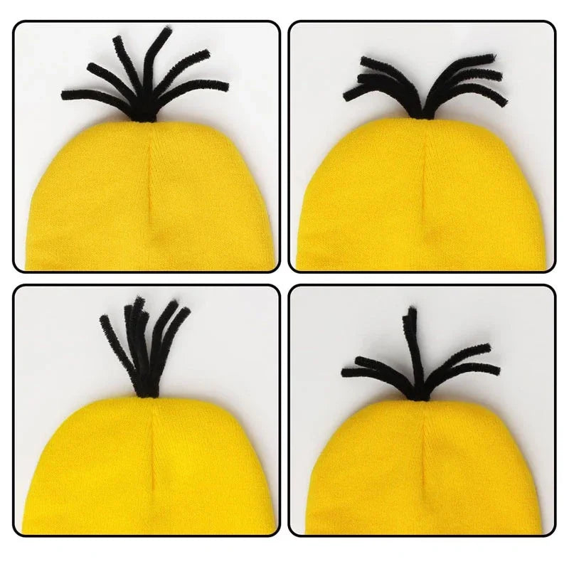 Halloween Cosplay Costumes Small Yellow Hat Knitted Hat Gloves Cos Suit Props Party Show Parent-child Gift Novelty Glasses Kids Lootquake LLC