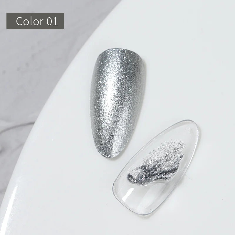 Vendeeni 6 Colors Cream Metal Gel Nail Polish Shiny Platinum UV Soak Off Gel Lacquer Painting Edge Line Gel Varnish For Nail Art