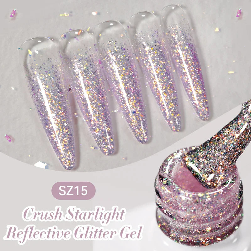 BORN PRETTY 10ml Reflective Glitter Gel Nail Polish Carat Mirage Sparkling Color Shine UV LED Soak Off Semi-Permanant Varnish Lootquake LLC