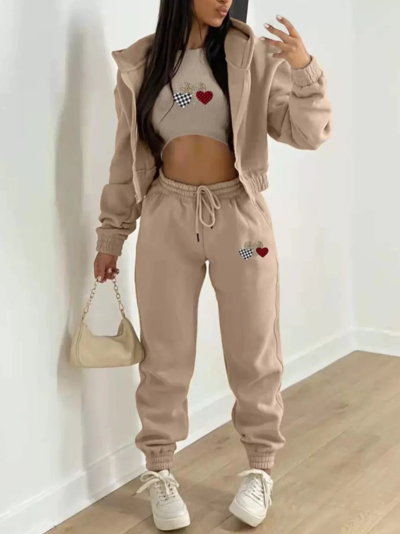 HeartWarm Sporty Set - Women's Fleece 3-Piece Bundle
