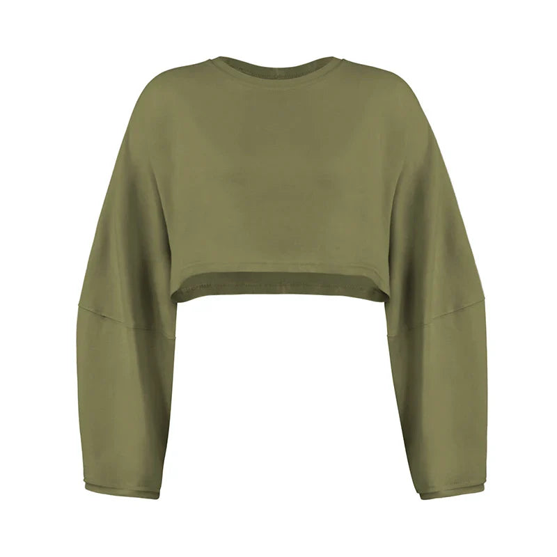 FitFlow Long Sleeve Crop Top THRIXINE