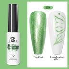 5ML Gold Silver Metallic Liner Paint Gel Polish Chrome Mirror Metal Effect Super Bright French UV LED Semi Permanent Nail Gel Lootquake LLC