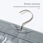 6 Pocket Hanging Handbag Organizer For Wardrobe Closet Gray Waterproof Storage Bag Door Wall Clear Sundry Bag With Hanger Pouch