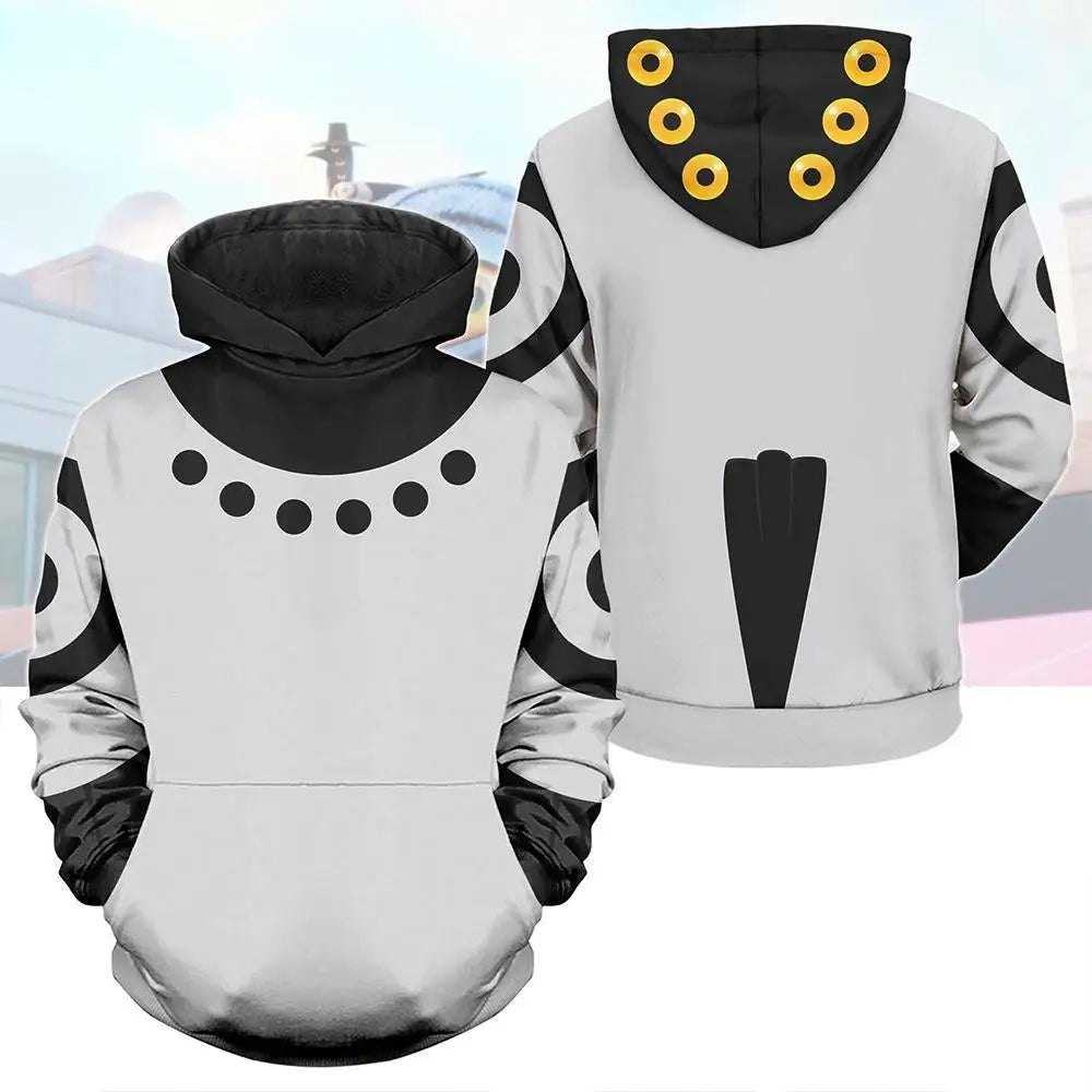 Hot Selling Kpop Demon Hunter Print Hoodie Autumn And Winter Trend Casual Pullover Men's Halloween Role Play Costume Gift Pi-Mart