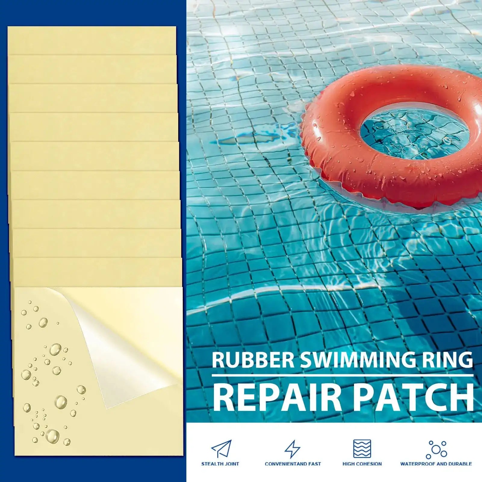 Iatable Pool Patch Repair Kit Air Mattress Patch Waterproof  PVC Repair Hole Patch Sticker Tape For Tent Yoga Ball Kayak