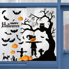 Halloween Party Scene Atmosphere Decoration Wall Window Stickers Cartoon Pumpkin Witch Halloween Home Haunted House Decoration Lootquake LLC