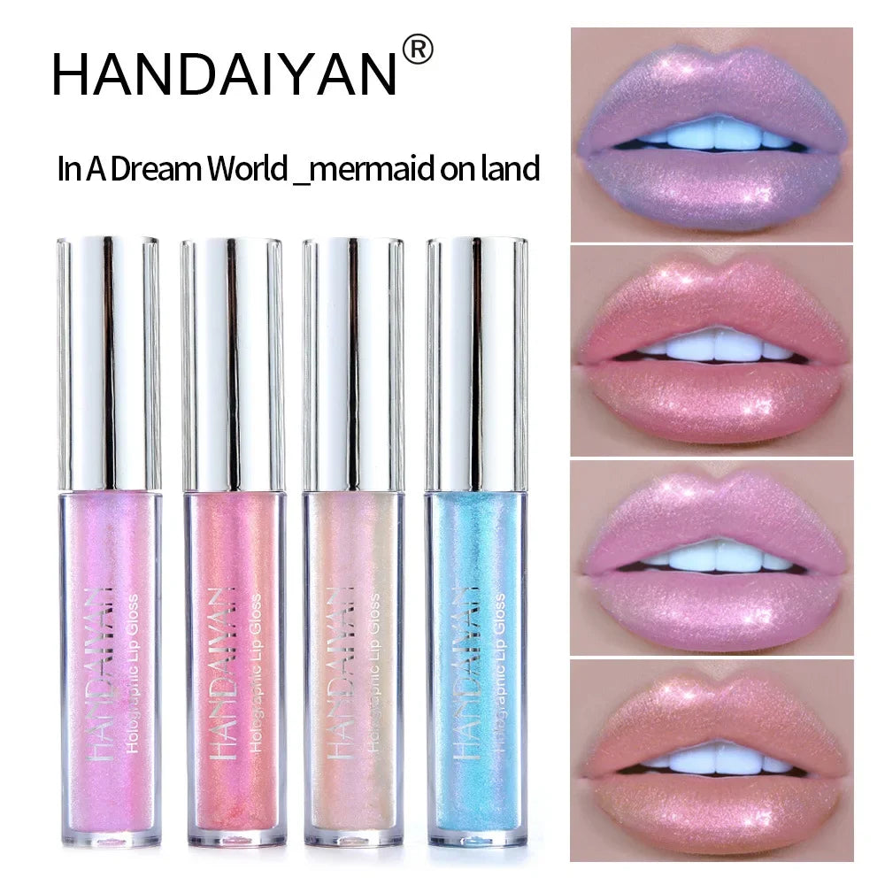 HANDAIYAN Best Seller Glitter Lip Gloss 6colors Moisturizing Mermaid Lip Glaze Waterproof Long Lasting Liquid Lip Stick Lootquake LLC