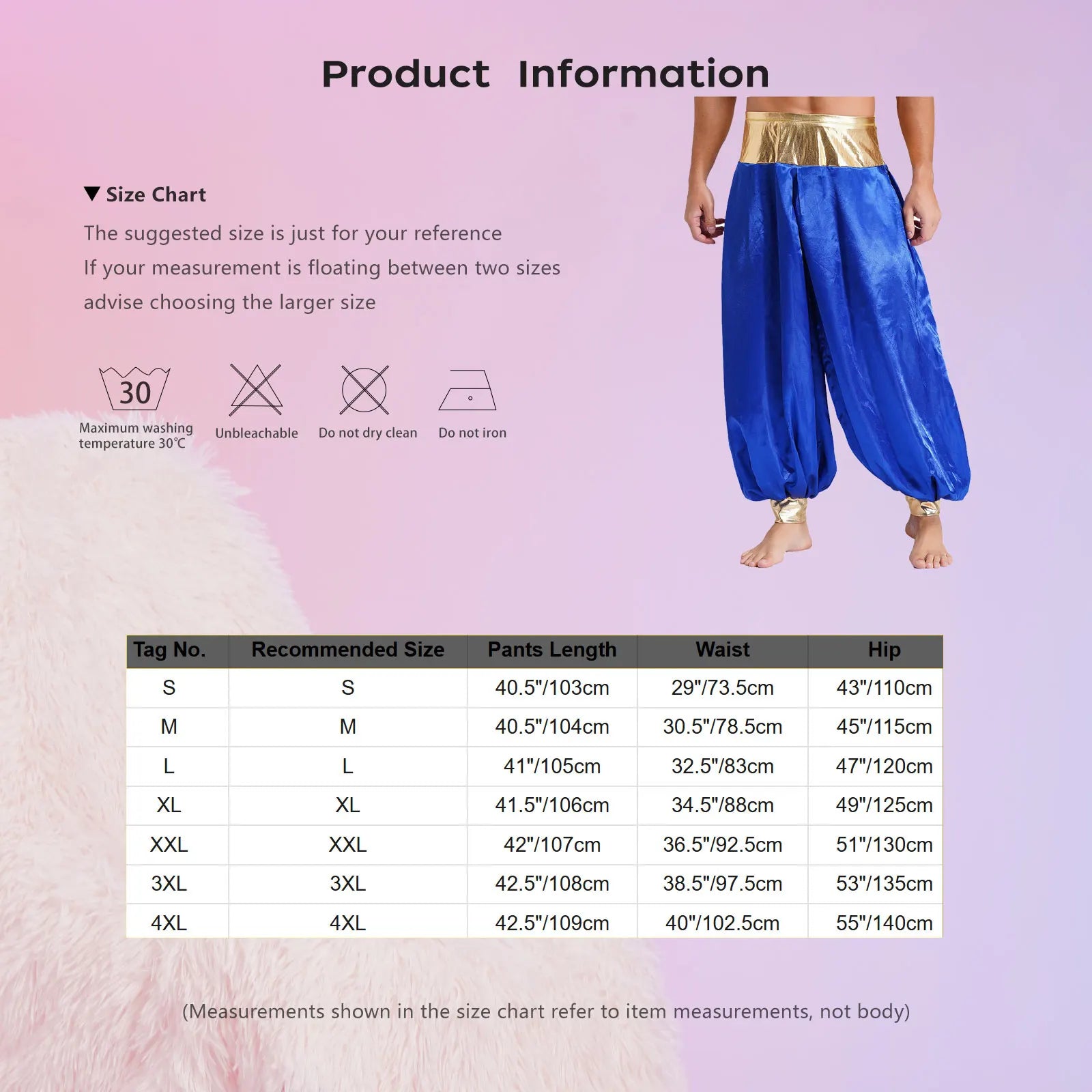 Halloween Men Arabian Indian Prince Cosplay Costume Stain Shiny Harem Trousers Arab Costume Carnival Dress Up Lantern Long Pants Lootquake LLC