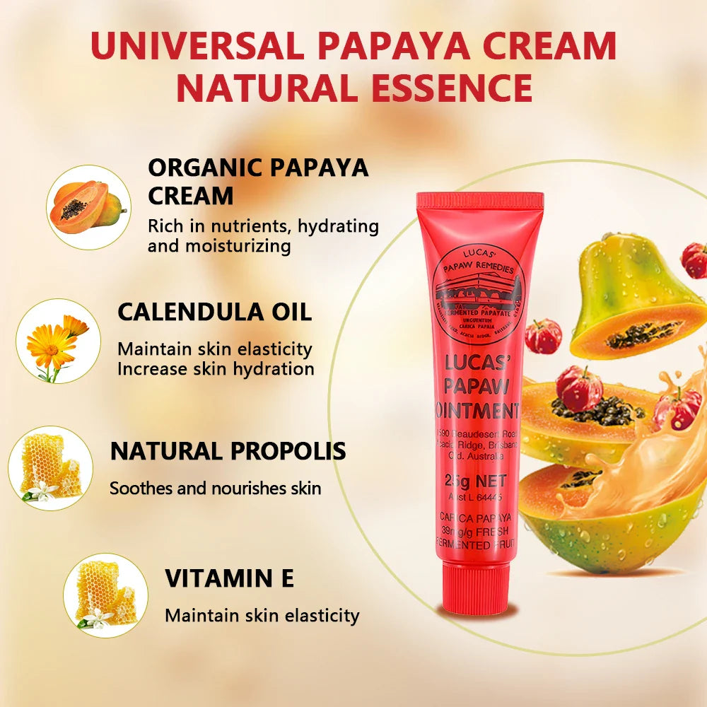 Face Care Lucas Papaw Ointment Balm Lipstick Moisturizing Anti Drying Multifunctional Hydrating Universal Cream Lip Balm Oil 25g Lootquake LLC