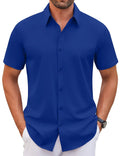 COOFANDY Mens Dress Shirts Short Sleeve Button Up Shirts Untucked Shirts for Men Wrinkle Free Lootquake LLC