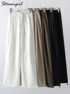 ChicEase High Waist Wide Leg Joggers THRIXINE
