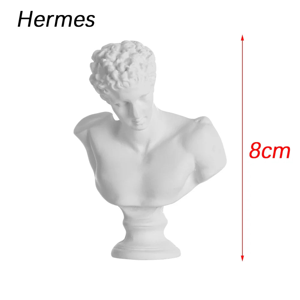 Mini Plaster Statue Greek Mythology Celebrities Famous Sculpture Figurine Drawing Practice Gypsum Bust Portraits Lootquake LLC