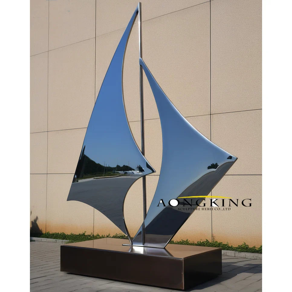 Cool Design outdoor abstract large stainless steel car statue Lootquake LLC