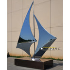 Cool Design outdoor abstract large stainless steel car statue Lootquake LLC