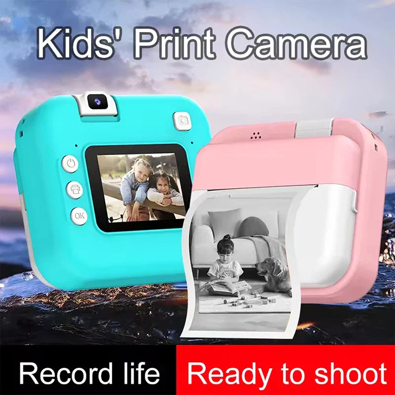 Children Digital Camera Photography Instant Print Camera for Kids Thermal Print Camera Photo Printing Video Toys With 32G Card Lootquake LLC