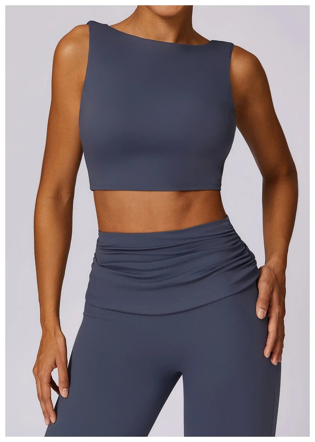 Elevate Activewear: Seamless Leggings & Top Set THRIXINE
