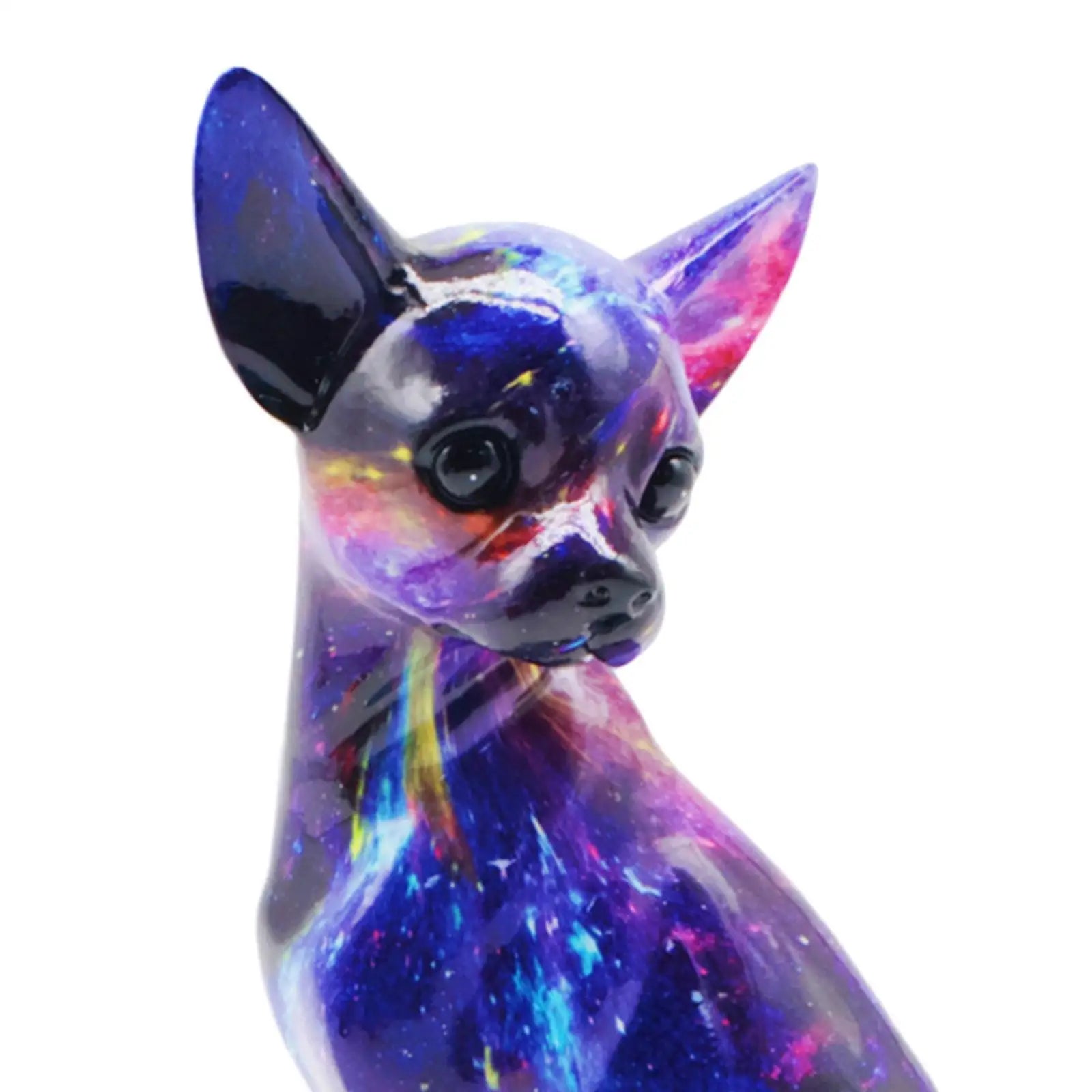Dog Sculpture Desk Decor Lovely Creative Ornament Splashing Color Art Work Lootquake LLC