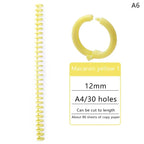 5pcs Loose-leaf Binding Ring Spring Spiral Rings Plastic Binder Strip 30 Holes For A4 Paper Notebook Stationery Office Supplies Lootquake LLC