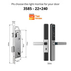 Waterproof Camera Outdoor Fingerprint TUYA WIFI APP RFID Card Code Keyless Smart Electronic Door Lock Aluminum/Glass Sliding