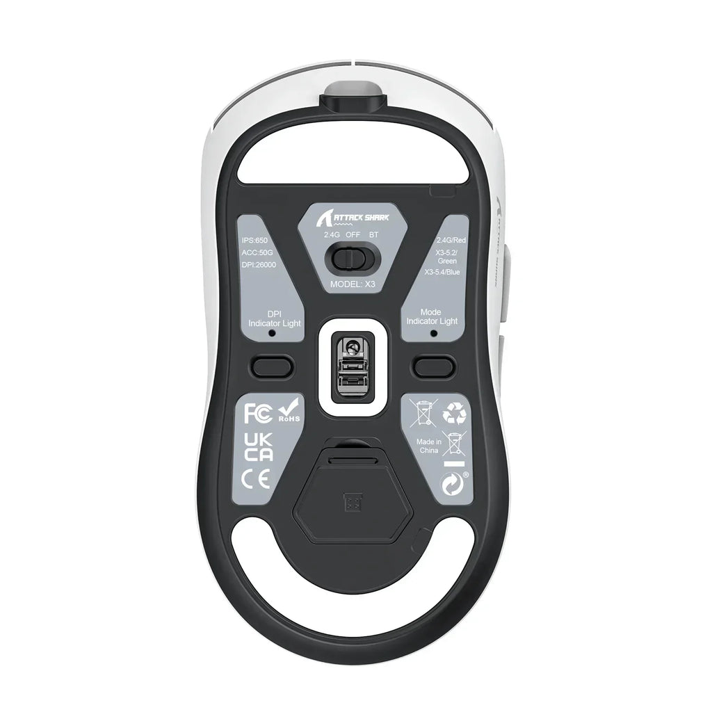 Attack Shark X3Pro Wireless  Gaming Mouse PixArt PAW3395 26000dpi Bluetooth Optical Mouse Tri-Mode Connection Macro Gaming Mouse Lootquake LLC