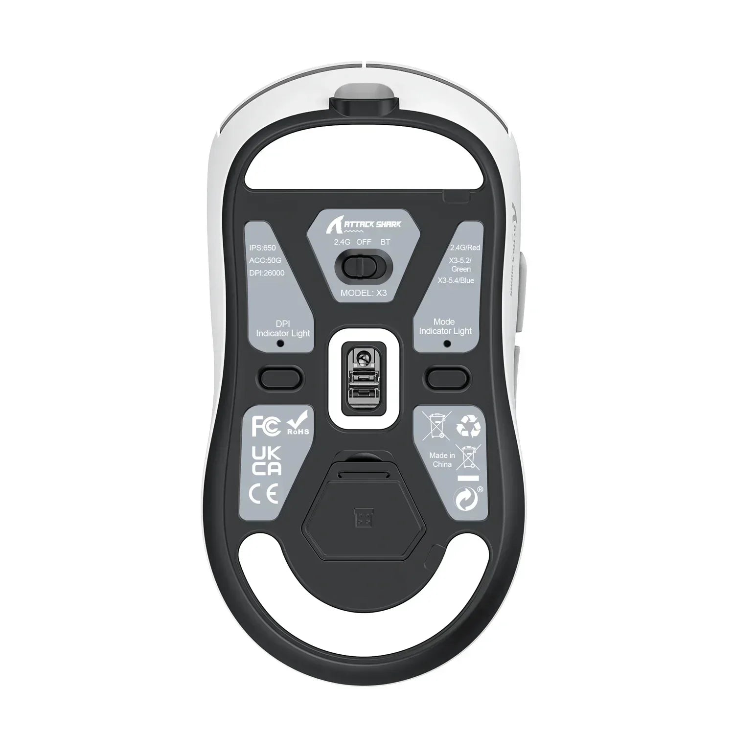 Attack Shark X3Pro Wireless  Gaming Mouse PixArt PAW3395 26000dpi Bluetooth Optical Mouse Tri-Mode Connection Macro Gaming Mouse Lootquake LLC