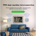 Shop Wall-mounted Bluetooth Speaker TWS Interconnection Built-in 4400 MAh Battery Boom Box Wireless 3D Surround Stereo Subwoofer Lootquake LLC