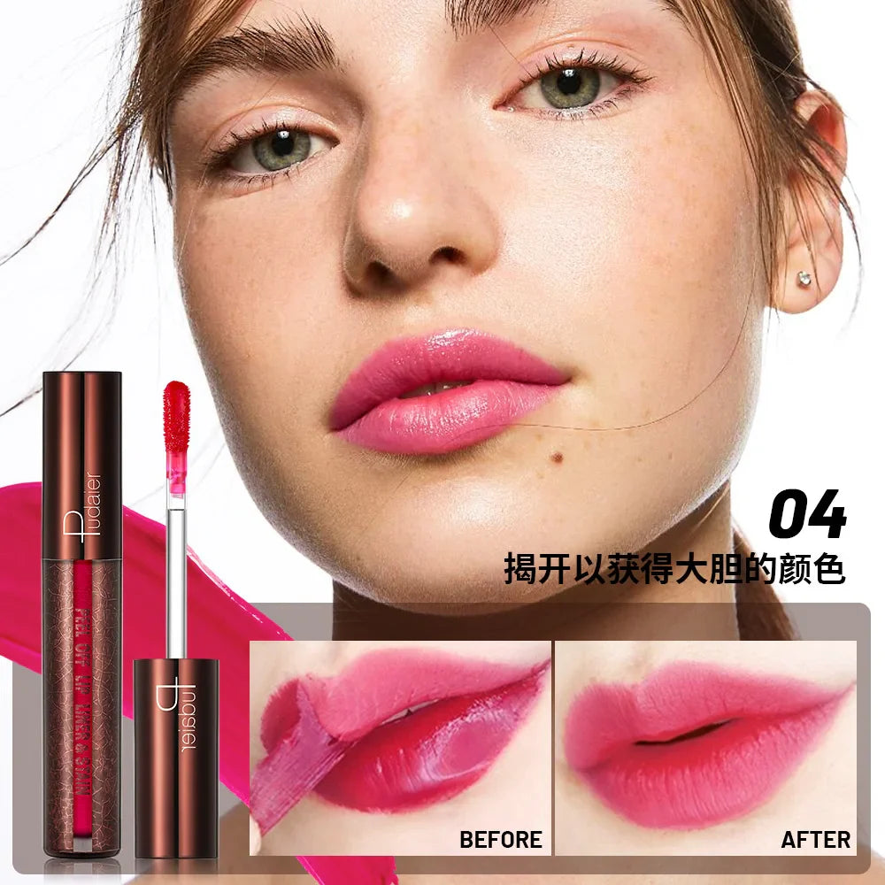5Color Liquid Peel-off Lip Gloss Waterproof Long-lasting Matte Lipstick Non-stick Cup Makeup Moisturizing Lip Tattoo Pigment Lootquake LLC
