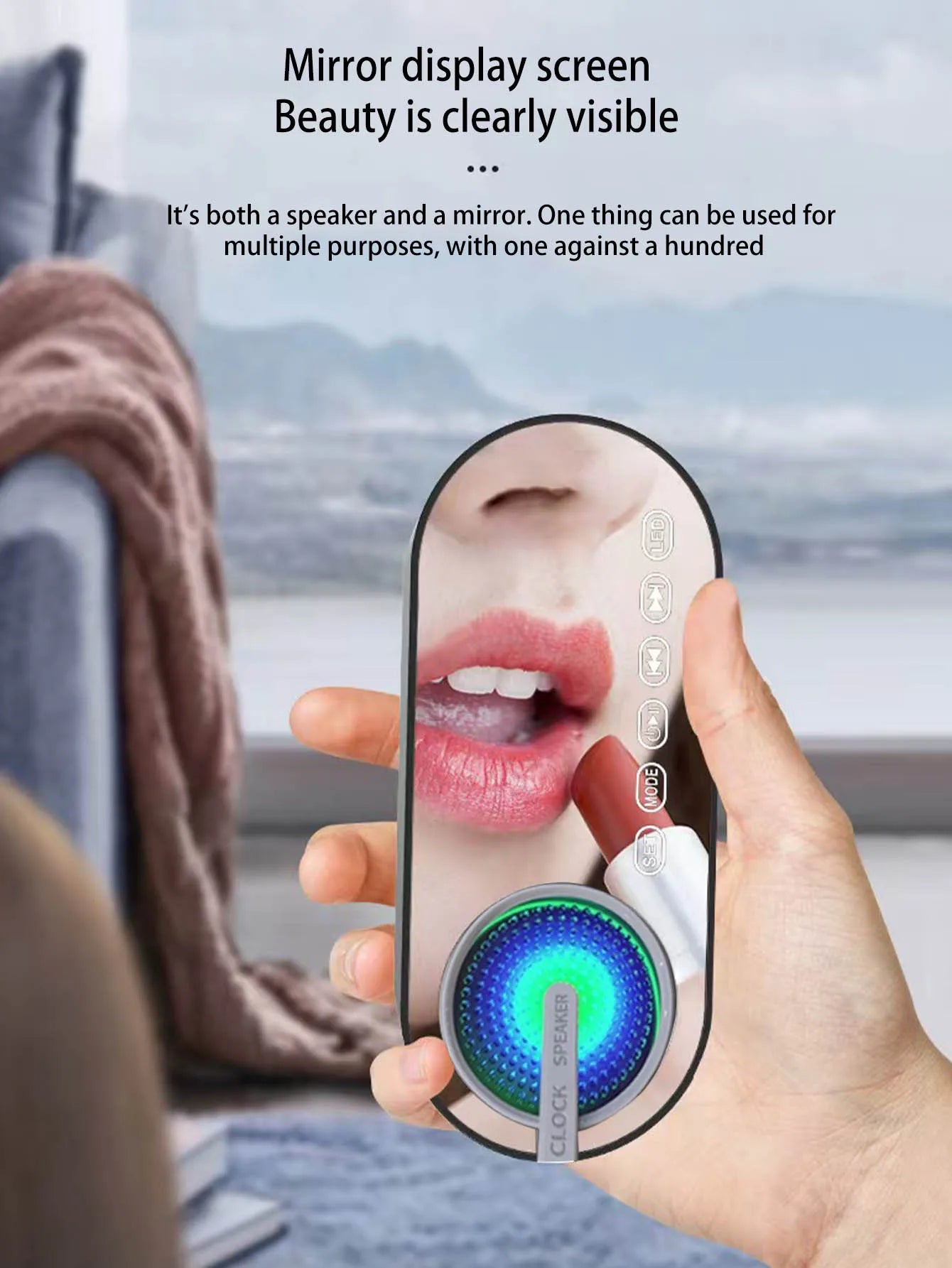Wireless Bluetooth speaker, mini design with multiple functions as a clock, outdoor version subwoofer is powerful Lootquake LLC
