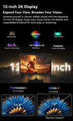 Blackview MEGA 2 Tablets 12 inch 2K Display Widevine L1 24GB(8+16) Android 15 256GB 9000mAh AI Main Camera Pad PC Lootquake LLC