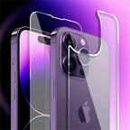 HD Clear Scratch Resistant Anti-Fingerprint Tempered Glass Film Full Screen Coverage Protector For Iphone 14 Pro Max Front Back Screen Protector HD Clarity Anti-Fingerprint Scratch Tempered Glass For Iphone 13 Stevvex